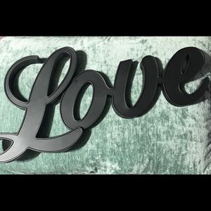 Black Plastic “Love” Wall Decor